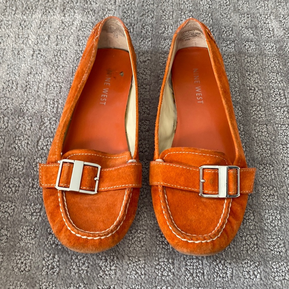 Burnt orange flats